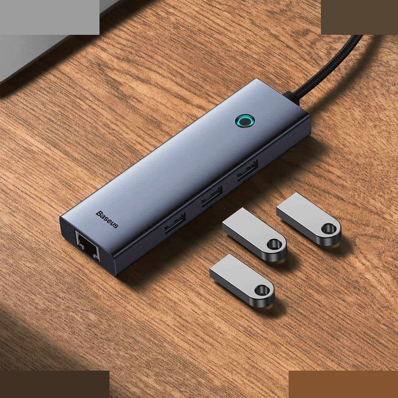 هاب 4 پورت USB 3.0 بیسوس مدل UltraJoy Series 4 BS-OH109 هاب 4 پورت USB 3.0 بیسوس مدل UltraJoy Series 4 BS-OH109