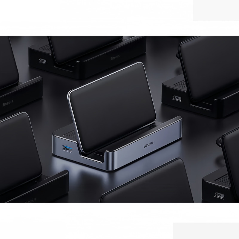 هاب 6 پورت USB-C بیسوس مدل BS-OH115 هاب 6 پورت USB-C بیسوس مدل BS-OH115