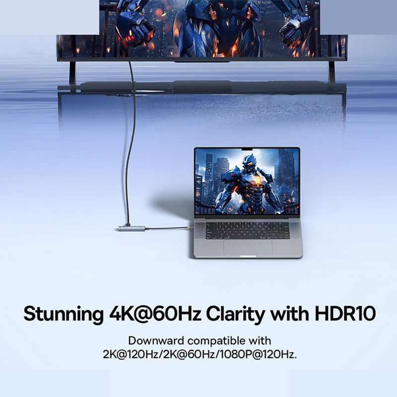 هاب 5 پورت USB-C بیسوس مدل BS-OH165 هاب 5 پورت USB-C بیسوس مدل BS-OH165