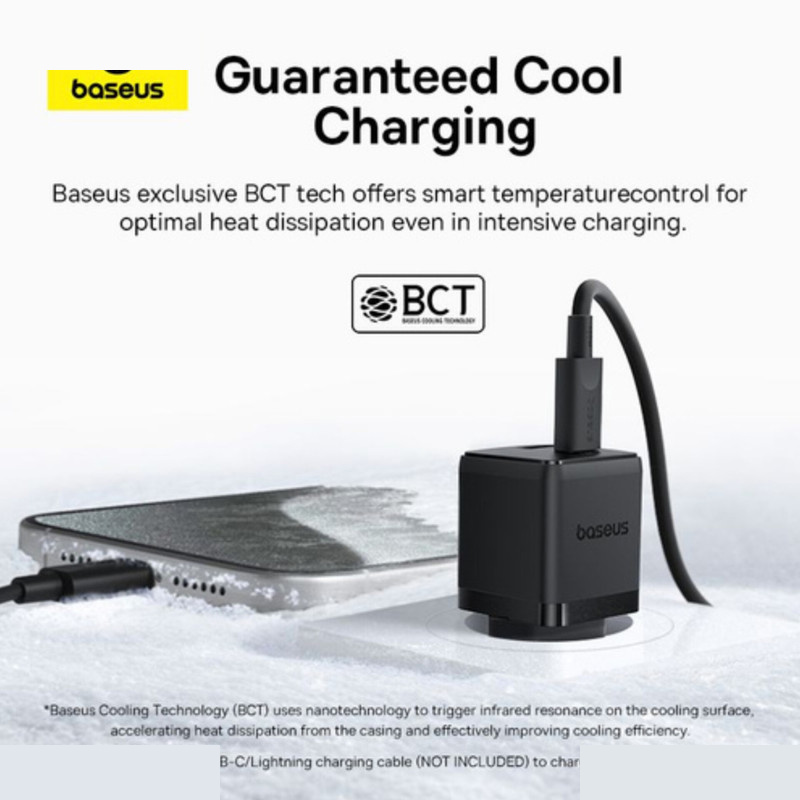شارژر دیواری 30 وات بیسوس مدل Palm 30W به همراه کابل USB-C شارژر دیواری 30 وات بیسوس مدل Palm 30W به همراه کابل USB-C