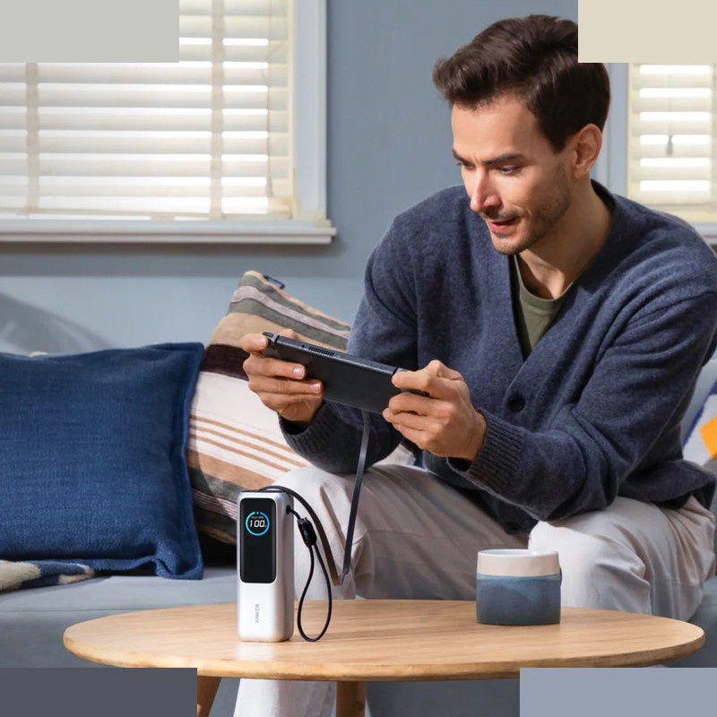 پاوربانک 100 وات انکر مدل A1695 ظرفیت 25000 میلی آمپر ساعت به همراه دو کابل USB-C پاوربانک 100 وات انکر مدل A1695 ظرفیت 25000 میلی آمپر ساعت به همراه دو کابل USB-C