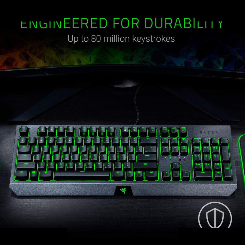کیبورد گیمینگ ریزر مدل BlackWidow Essential Green Switch کیبورد گیمینگ ریزر مدل BlackWidow Essential Green Switch
