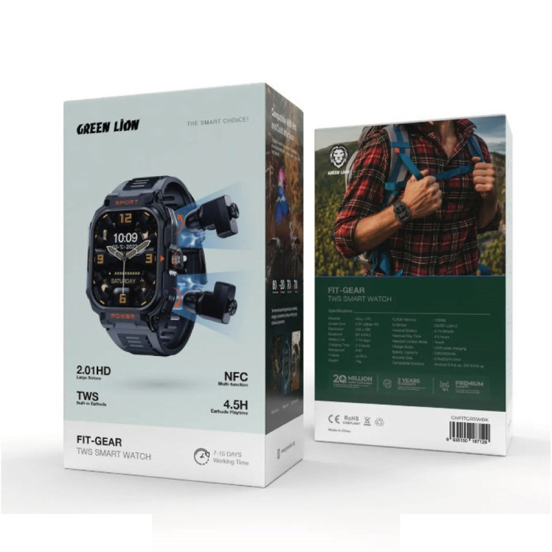 ساعت هوشمند گرین لاین مدل FIT-GEAR TWS ساعت هوشمند گرین لاین مدل FIT-GEAR TWS