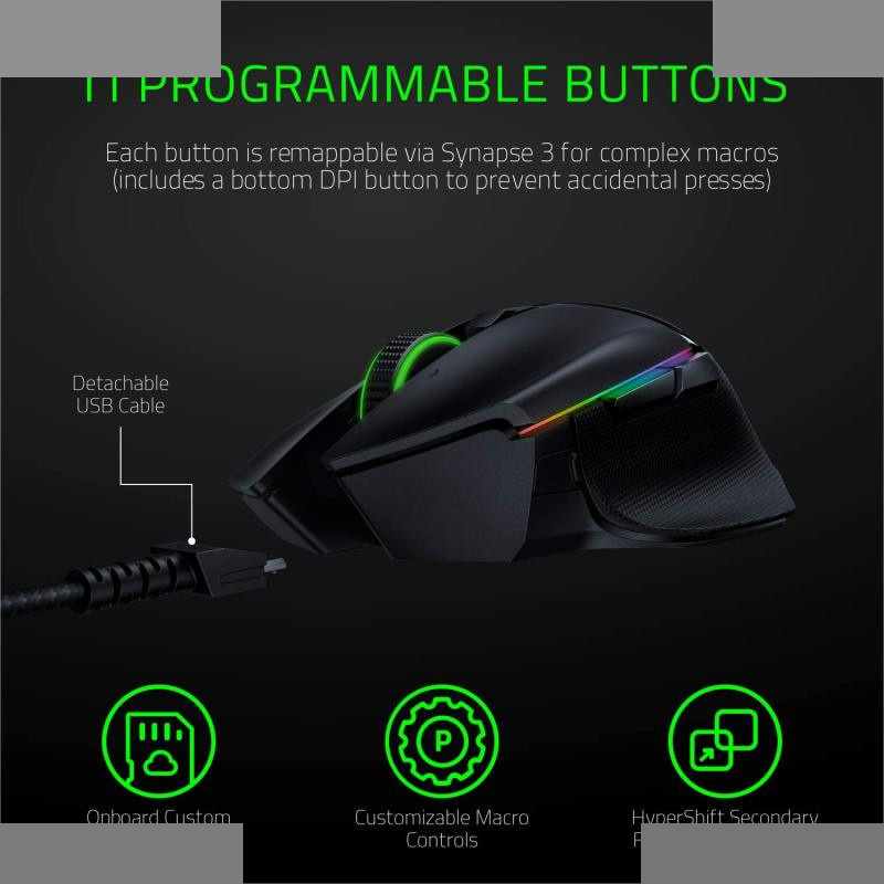 ماوس بی سیم مخصوص بازی ریزر مدل Basilisk Ultimate With wireless charging Dock ماوس بی سیم مخصوص بازی ریزر مدل Basilisk Ultimate With wireless charging Dock