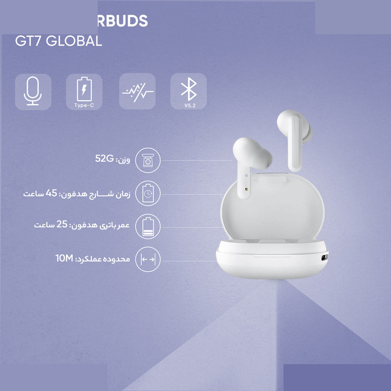 هندزفری بلوتوثی هایلو مدل GT7 GLOBAL هندزفری بلوتوثی هایلو مدل GT7 GLOBAL