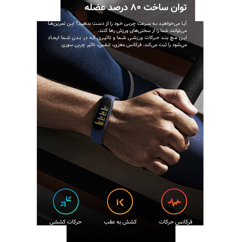 مچ بند هوشمند شیائومی مدل Mi Band 5 Global Version مچ بند هوشمند شیائومی مدل Mi Band 5 Global Version