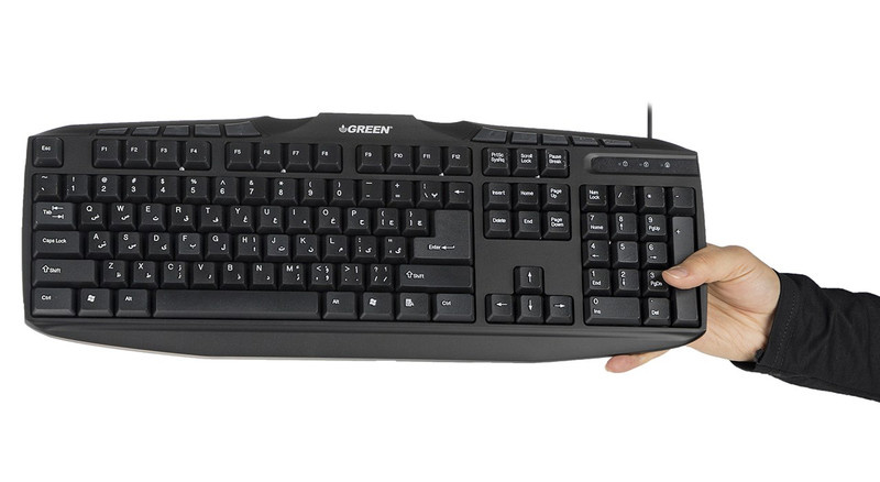 کیبورد و ماوس گرین مدل GKM-305، سوئیچ ممبران، Full-size کیبورد و ماوس گرین مدل GKM-305، سوئیچ ممبران، Full-size