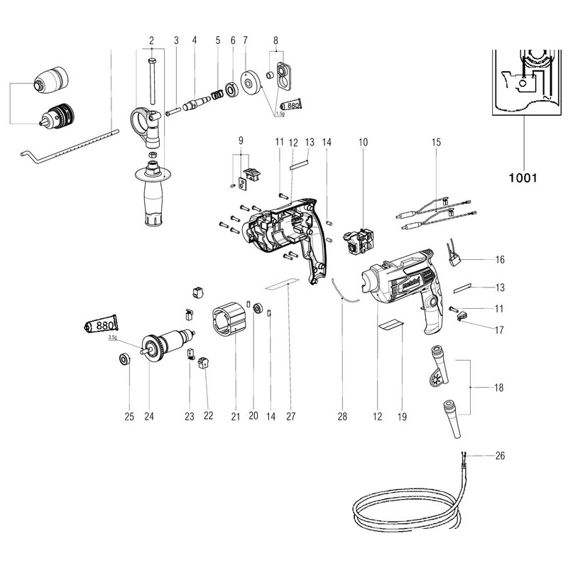 دریل چکشی متابو مدل SBE 650 دریل چکشی متابو مدل SBE 650