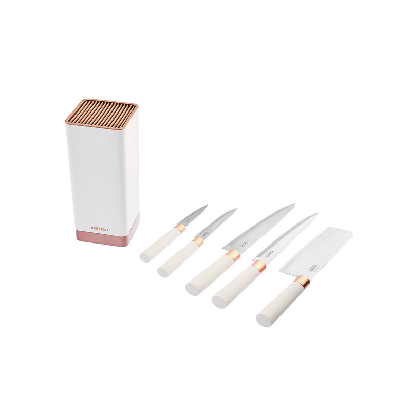 سرویس چاقو آشپزخانه 6 پارچه کاراجا مدل Skycut Stand سرویس چاقو آشپزخانه 6 پارچه کاراجا مدل Skycut Stand