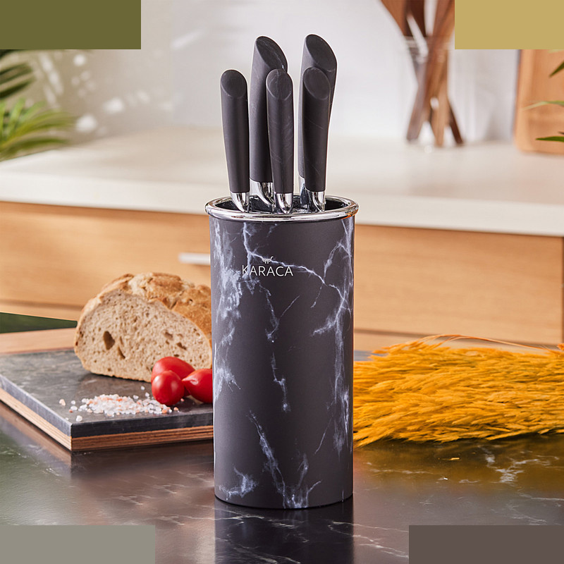سرویس چاقو آشپزخانه 6 پارچه کاراجا مدل Marble سرویس چاقو آشپزخانه 6 پارچه کاراجا مدل Marble