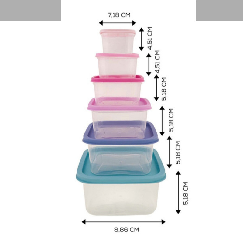 ظروف نگهدارنده کاراجا مدل Dora بسته 6 عددی ظروف نگهدارنده کاراجا مدل Dora بسته 6 عددی