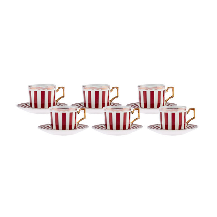 سرویس قهوه خوری 12 پارچه 6 نفره کاراجا مدل Jolly Red سرویس قهوه خوری 12 پارچه 6 نفره کاراجا مدل Jolly Red