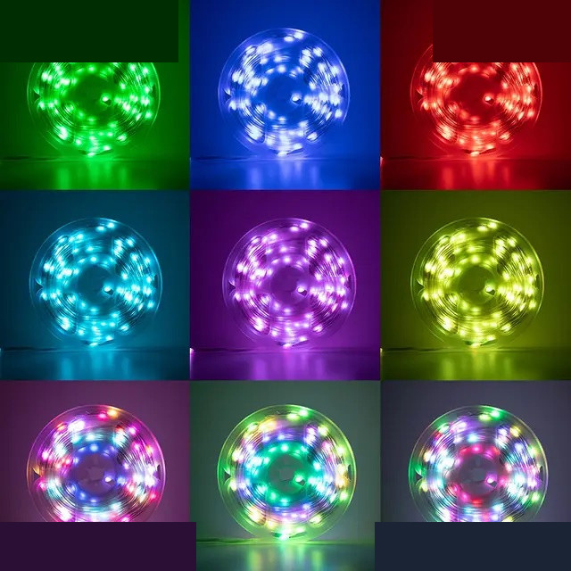 ریسه ال ای دی مدل فول کالر هوشمند بلوتوثی کد RGB IC usb 5v طول 10 متر ریسه ال ای دی مدل فول کالر هوشمند بلوتوثی کد RGB IC usb 5v طول 10 متر