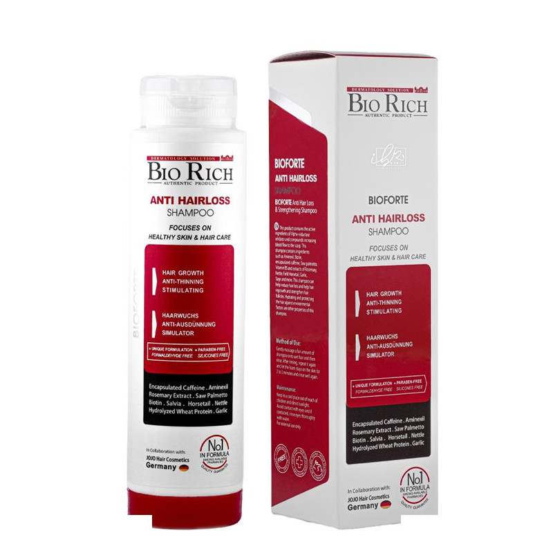 شامپو تقویتکننده و ضد ریزش مو بایوریچ مدل ANTI HAIR LOSS حجم ۲۵۰ میلیلیتر شامپو تقویتکننده و ضد ریزش مو بایوریچ مدل ANTI HAIR LOSS حجم ۲۵۰ میلیلیتر