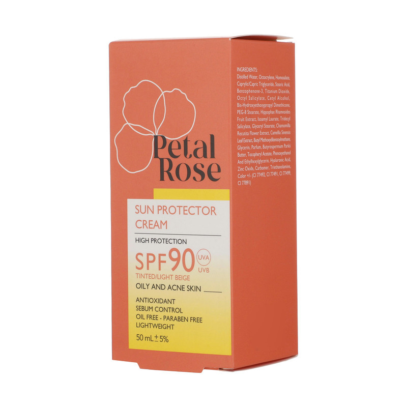 کرم ضد آفتاب رنگی پتال رز SPF 90 مدل 01 مناسب پوست های چرب حجم 50 میلیلیتر کرم ضد آفتاب رنگی پتال رز SPF 90 مدل 01 مناسب پوست های چرب حجم 50 میلیلیتر