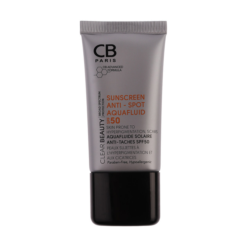 فلوئید ضد آفتاب بدون رنگ سی بی پاریس spf50 مدل Anti-Spot محافظ UVAUVB مناسب پوست های حساس و آکنه دار حجم 40 میلی لیتر فلوئید ضد آفتاب بدون رنگ سی بی پاریس spf50 مدل Anti-Spot محافظ UVAUVB مناسب پوست های حساس و آکنه دار حجم 40 میلی لیتر