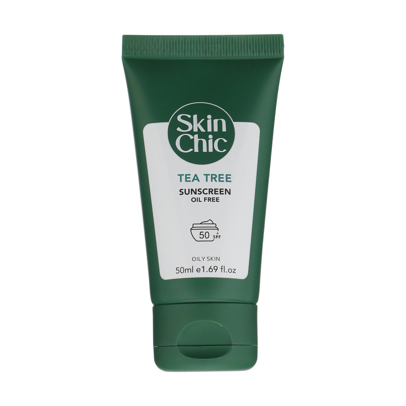 کرم ضد آفتاب بیرنگ صورت اسکین شیک SPF 50 مدل TEA TREE مناسب برای چرب حجم 50 میلیلیتر کرم ضد آفتاب بیرنگ صورت اسکین شیک SPF 50 مدل TEA TREE مناسب برای چرب حجم 50 میلیلیتر