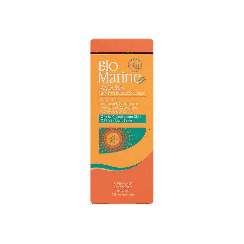 کرم ضد آفتاب رنگی بایومارین SPF 30 مدل روشن کننده 01 مناسب پوست های چرب حجم 50 میلی لیتر کرم ضد آفتاب رنگی بایومارین SPF 30 مدل روشن کننده 01 مناسب پوست های چرب حجم 50 میلی لیتر