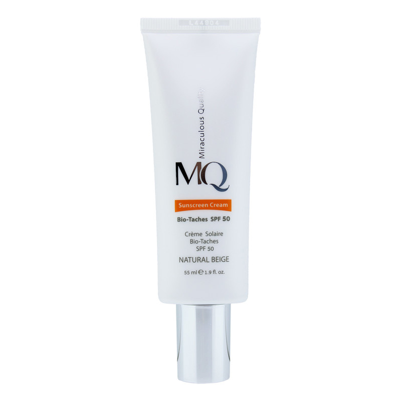 کرم ضدآفتاب رنگی ام کیو SPF50 مدل NATURAL BEIGE BIO TACHES مناسب انواع پوست حجم 55 میلیلیتر کرم ضدآفتاب رنگی ام کیو SPF50 مدل NATURAL BEIGE BIO TACHES مناسب انواع پوست حجم 55 میلیلیتر