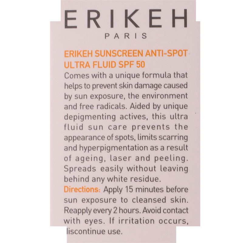 کرم ضد آفتاب بدون رنگ اریکه SPF50 مدل Anti-Spot محافظ UVAUVB مناسب انواع پوست حجم 50 میلیلیتر کرم ضد آفتاب بدون رنگ اریکه SPF50 مدل Anti-Spot محافظ UVAUVB مناسب انواع پوست حجم 50 میلیلیتر