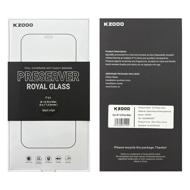 محافظ صفحه نمایش کی -زد دو مدل Full-Glassمناسب برای گوشی موبایل اپل iPhone 15 Pro Max محافظ صفحه نمایش کی -زد دو مدل Full-Glassمناسب برای گوشی موبایل اپل iPhone 15 Pro Max