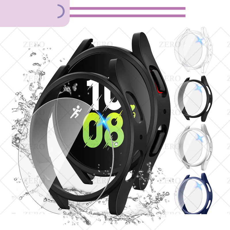 کاور زیرو مدل PC-Bumper-ZR مناسب برای ساعت هوشمند سامسونگ Galaxy Watch 4 44mm به همراه محافظ صفحه نمایش