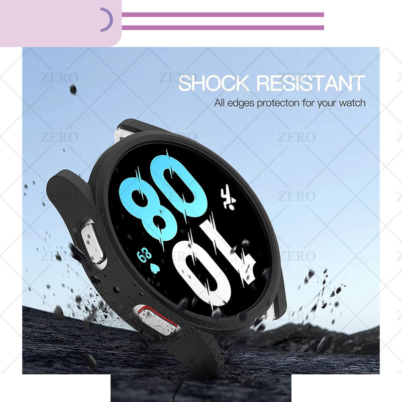 کاور زیرو مدل PC-Bumper-ZR مناسب برای ساعت هوشمند سامسونگ Galaxy Watch 4 40mm به همراه محافظ صفحه نمایش کاور زیرو مدل PC-Bumper-ZR مناسب برای ساعت هوشمند سامسونگ Galaxy Watch 4 40mm به همراه محافظ صفحه نمایش