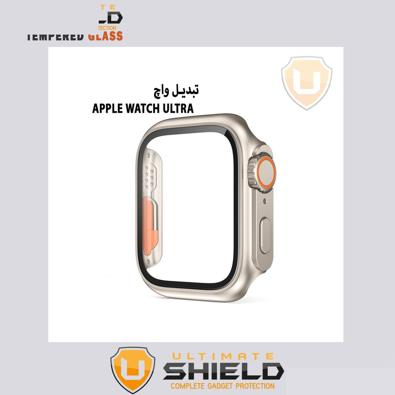 کاور آلتیمیت شیلد مدل UL-Ultra مناسب برای اپل واچ Series 8 Aluminum 45mm / Series 7 Aluminum 45mm به همراه محافظ صفحه نمایش
