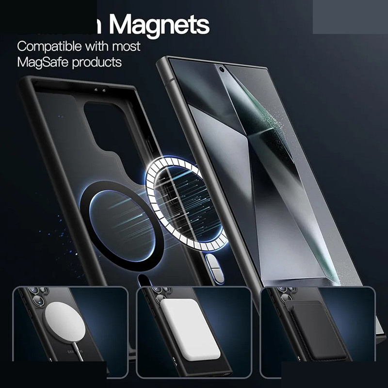 کاور ام گلس مدل Magsafe Border MG مناسب برای گوشی موبایل سامسونگ Galaxy S24 Ultra کاور ام گلس مدل Magsafe Border MG مناسب برای گوشی موبایل سامسونگ Galaxy S24 Ultra