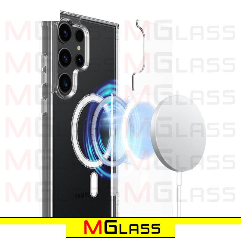 کاور ام گلس مدل Clear-Magsafe-MG مناسب برای گوشی موبایل سامسونگ Galaxy S24 Ultra کاور ام گلس مدل Clear-Magsafe-MG مناسب برای گوشی موبایل سامسونگ Galaxy S24 Ultra