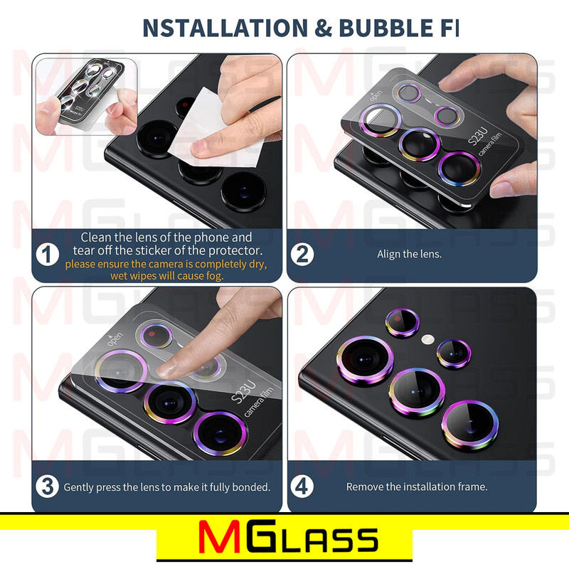 محافظ لنز دوربین ام گلس مدل Colorful Ring MG مناسب برای گوشی موبایل سامسونگ Galaxy S22 Ultra محافظ لنز دوربین ام گلس مدل Colorful Ring MG مناسب برای گوشی موبایل سامسونگ Galaxy S22 Ultra