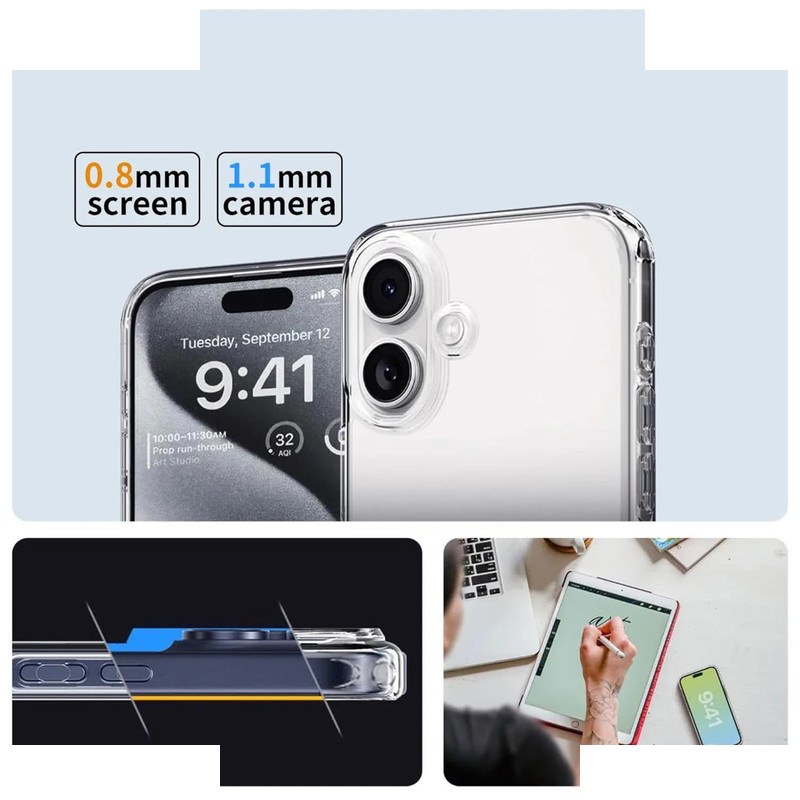 کاور مدل ژله ای شفاف مناسب برای گوشی موبایل اپل iPhone 16 کاور مدل ژله ای شفاف مناسب برای گوشی موبایل اپل iPhone 16