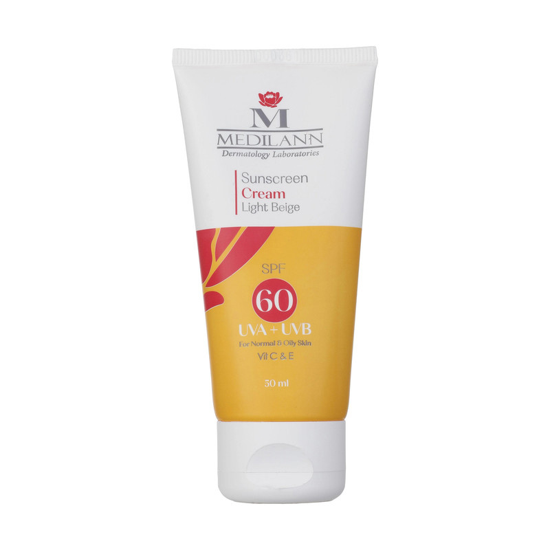 کرم ضد آفتاب رنگی مدیلن SPF 60 مدل Light Beige مناسب پوست های معمولی و چرب حجم 50 میلی لیتر کرم ضد آفتاب رنگی مدیلن SPF 60 مدل Light Beige مناسب پوست های معمولی و چرب حجم 50 میلی لیتر