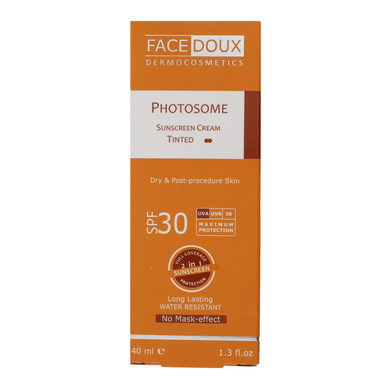 کرم ضد آفتاب رنگی فیس دوکس SPF 30 مدل photosome 02 مناسب پوست های خشک حجم 40 میلی لیتر کرم ضد آفتاب رنگی فیس دوکس SPF 30 مدل photosome 02 مناسب پوست های خشک حجم 40 میلی لیتر