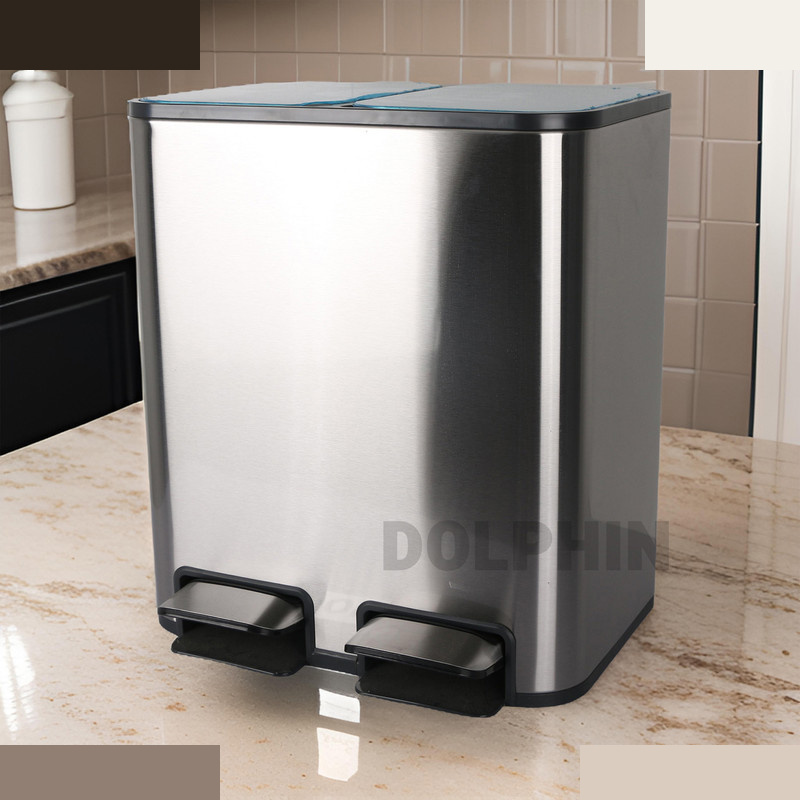 سطل زباله پدالی دلفین مدل Pry-twin-4027 سطل زباله پدالی دلفین مدل Pry-twin-4027
