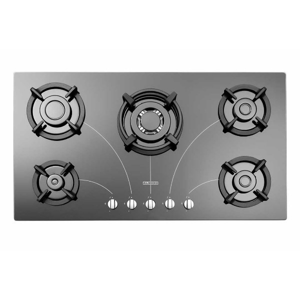 اجاق گاز صفحه ای پنج شعله استیل البرز مدل G5958i اجاق گاز صفحه ای پنج شعله استیل البرز مدل G5958i