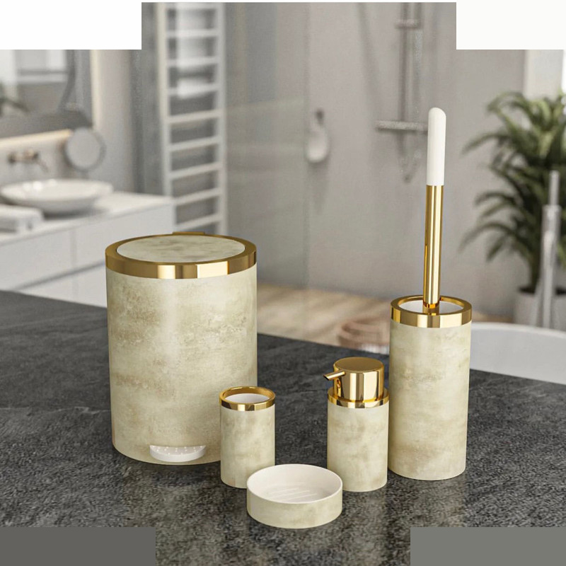 ست سرویس بهداشتی 5 پارچه هارمونی مدل روشا کد B-G ست سرویس بهداشتی 5 پارچه هارمونی مدل روشا کد B-G