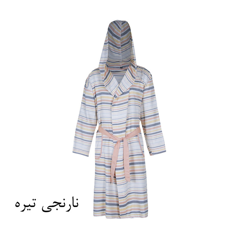حوله پالتویی ابراهیمی یزد مدل راه راه سایز 120 حوله پالتویی ابراهیمی یزد مدل راه راه سایز 120