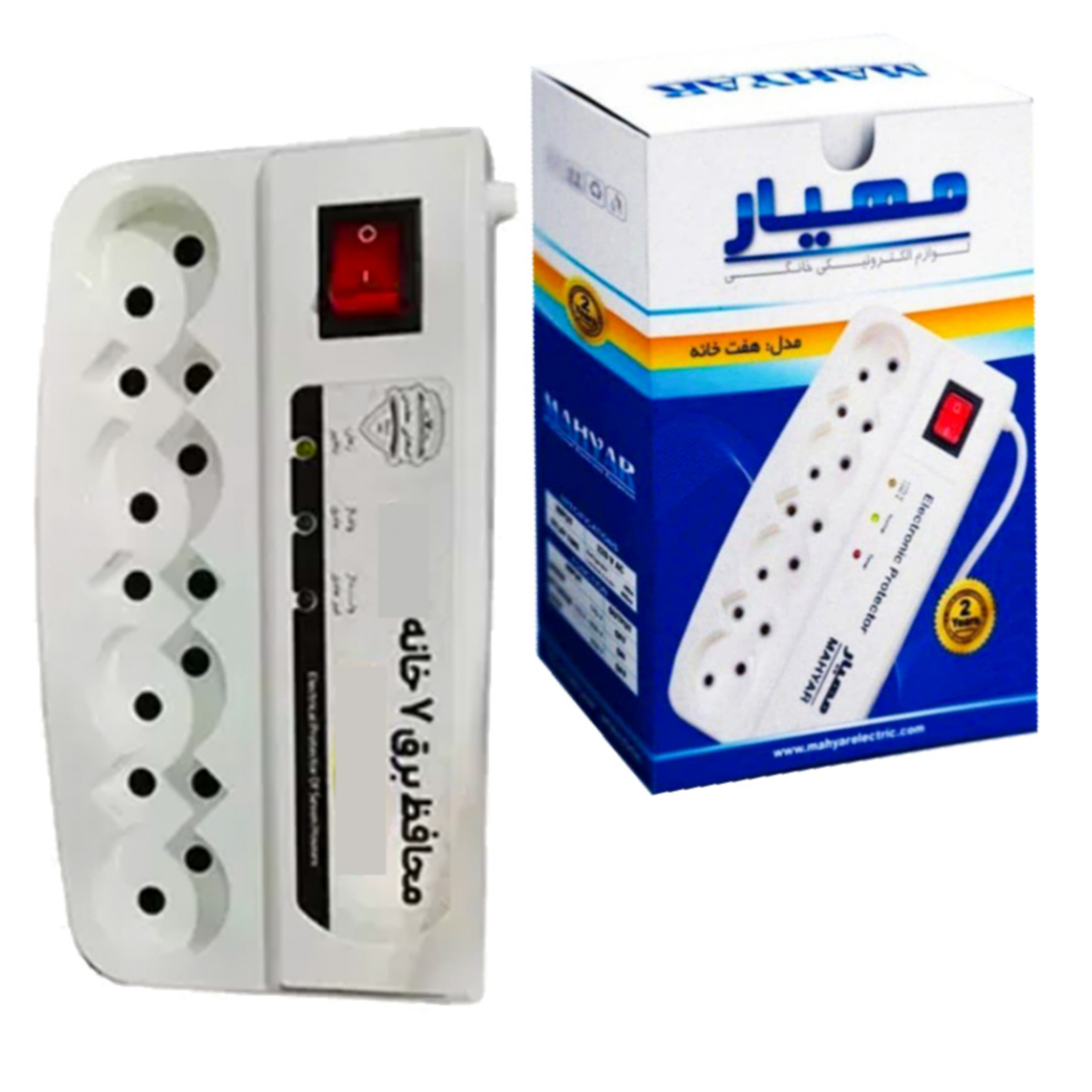 محافظ برق 7 خانه مهیار مدل H402 طول ۳ متر محافظ برق 7 خانه مهیار مدل H402 طول ۳ متر
