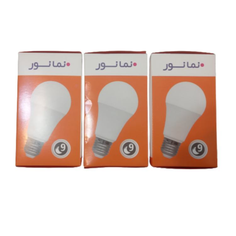 لامپ 9 وات نمانور (Namanoor) بسته 3 عددی لامپ 9 وات نمانور (Namanoor) بسته 3 عددی