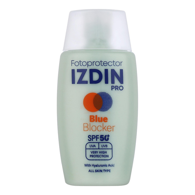 فلوئید ضد آفتاب بیرنگ صورت و گردن ایزدین پرو SPF 50 مدل Blue Blocker مناسب برای انواع پوست حجم 50 میلی لیتر فلوئید ضد آفتاب بیرنگ صورت و گردن ایزدین پرو SPF 50 مدل Blue Blocker مناسب برای انواع پوست حجم 50 میلی لیتر