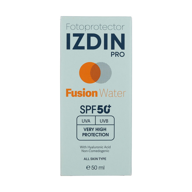 فلوئید ضد آفتاب بیرنگ صورت و گردن ایزدین پرو SPF 50 مدل Fusion Water مناسب برای انواع پوست حجم 50 میلی لیتر فلوئید ضد آفتاب بیرنگ صورت و گردن ایزدین پرو SPF 50 مدل Fusion Water مناسب برای انواع پوست حجم 50 میلی لیتر