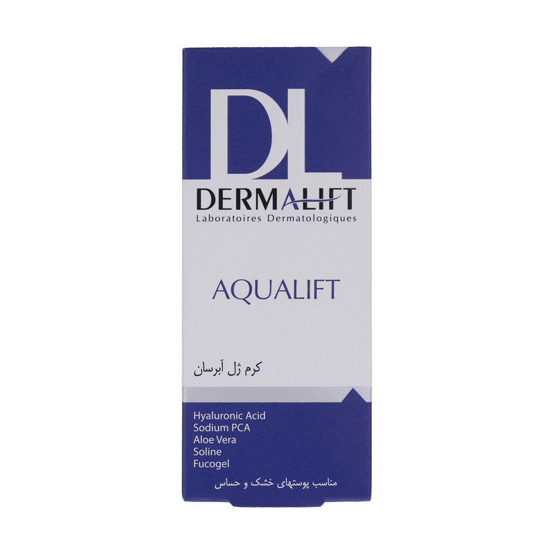 کرم ژل آبرسان صورت درمالیفت مدل AQUALIFT مناسب برای پوست های خشک و حساس حجم 50 میلی لیتر کرم ژل آبرسان صورت درمالیفت مدل AQUALIFT مناسب برای پوست های خشک و حساس حجم 50 میلی لیتر