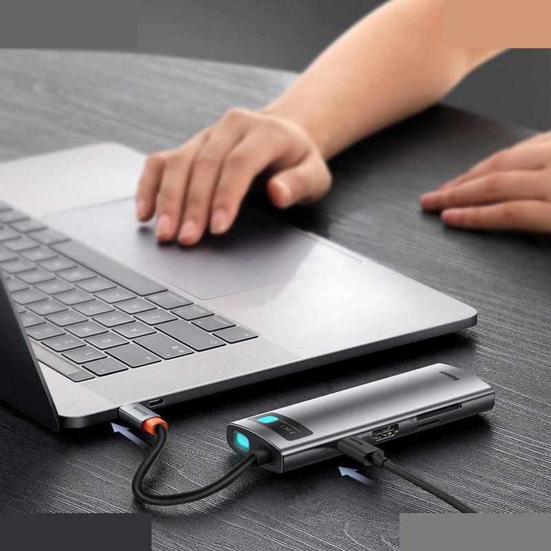 هاب 7 پورت USB-C باسئوس مدل WKWG020113 هاب 7 پورت USB-C باسئوس مدل WKWG020113