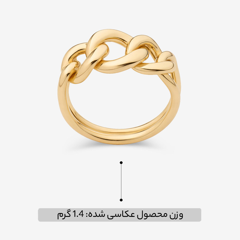 انگشتر طلا 18 عیار زنانه مدوپد مدل کارتیه پهن سایز 54 کم اجرت انگشتر طلا 18 عیار زنانه مدوپد مدل کارتیه پهن سایز 54 کم اجرت