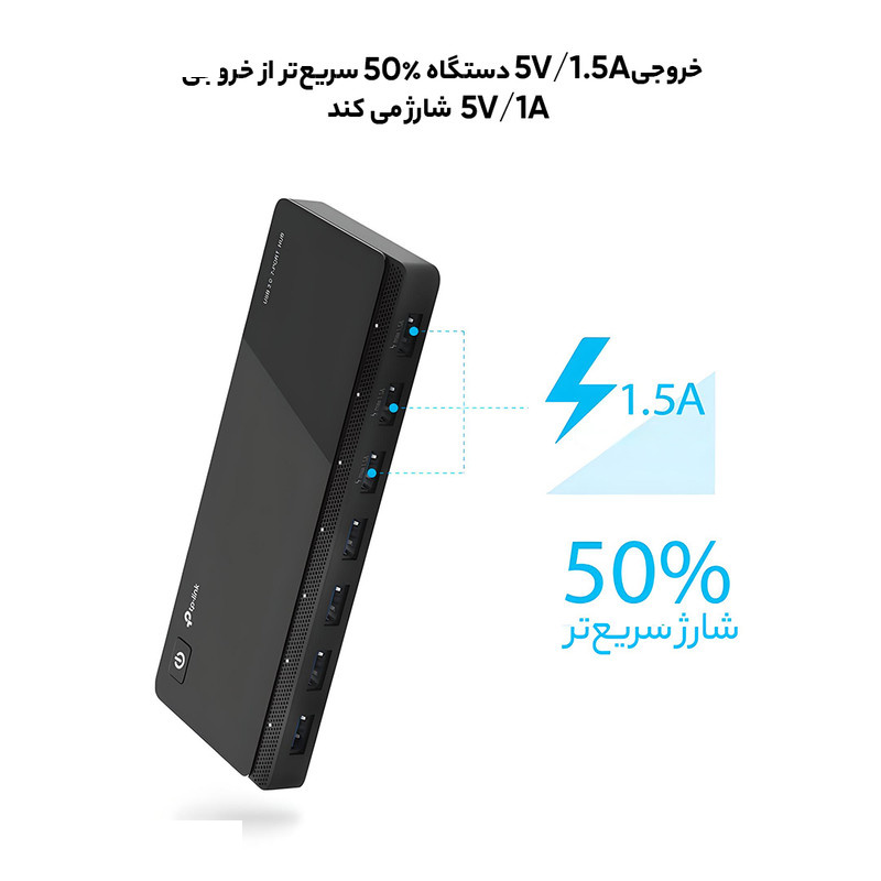 هاب USB 3.0 هفت پورت تی پی-لینک مدل UH700 هاب USB 3.0 هفت پورت تی پی-لینک مدل UH700