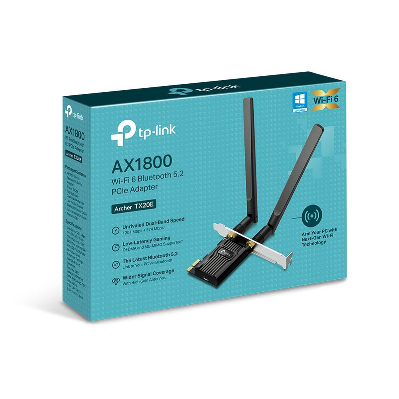 کارت شبکه تی پی-لینک مدل Archer TX20E AX1800 کارت شبکه تی پی-لینک مدل Archer TX20E AX1800