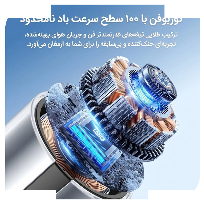پنکه شارژی نوکسو مدل FAN‑N1 ظرفیت 3600 میلیآمپر ساعت