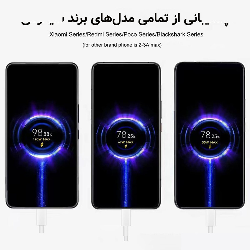 کابل تایپ سی نیبیوا مدل Fast 120 طول 1 متر کابل تایپ سی نیبیوا مدل Fast 120 طول 1 متر