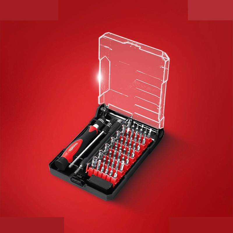 ست پیچ گوشتی ساعتی توسن مدل T4801 بسته 45 عددی ست پیچ گوشتی ساعتی توسن مدل T4801 بسته 45 عددی